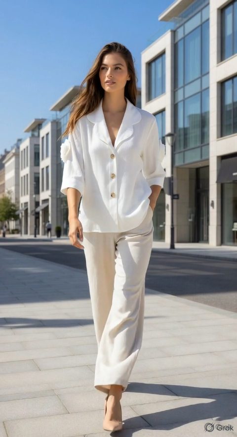 White Rose Sleeve Shirt